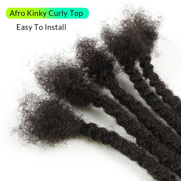 100% Human Hair Texture Locs Dreadlocks Extensions | Coiled Tips Locs