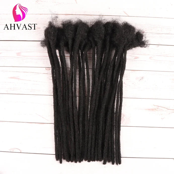 AHVast  100% Handmade Human Hair Locs Dreadlocks Extentions Afro Kinky Curly Hair Wholesale