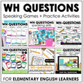 Answering WH Questions – Who, What, When, Where, Why Activities (Print & Digital, ESL) - Hot Chocolate Teachables