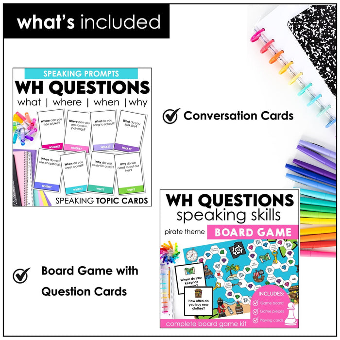 Answering WH Questions – Who, What, When, Where, Why Activities (Print & Digital, ESL) - Hot Chocolate Teachables