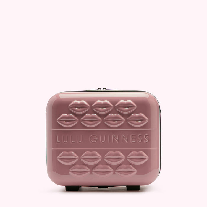 Pink Lulu Guinness Lips suitcase.
