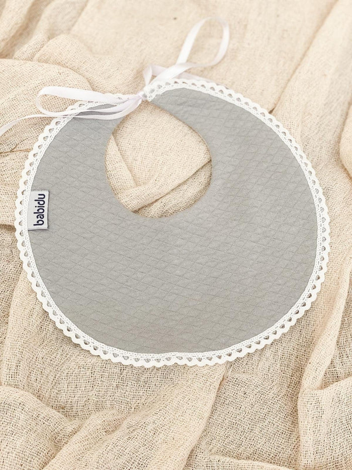 Badidu Grey Personalised Quilted Bib