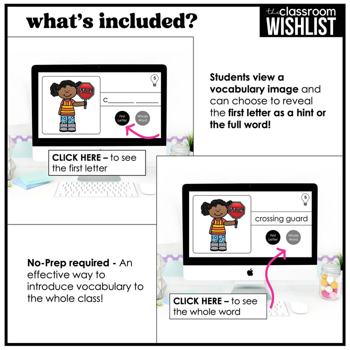 Basic English Vocabulary Digital Flashcards | ESL Bundle - Google Slides™ - Hot Chocolate Teachables