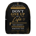 BLESSED & COVERED faith backpack front view