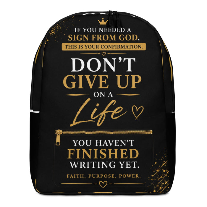 BLESSED & COVERED faith backpack front view