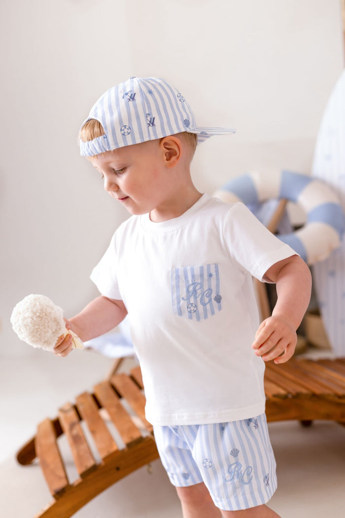Boys Blue Beach Bebé Cap