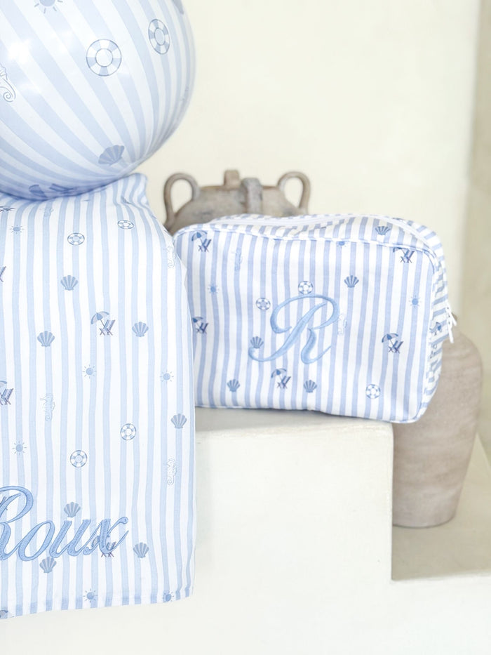 Boys Blue Personalised Beach Bebé Pouch
