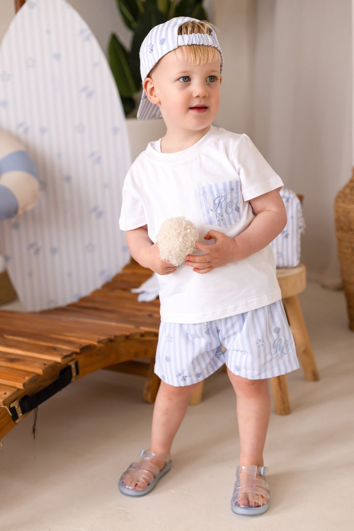 Boys Blue Personalised Beach Bebé Swimshorts