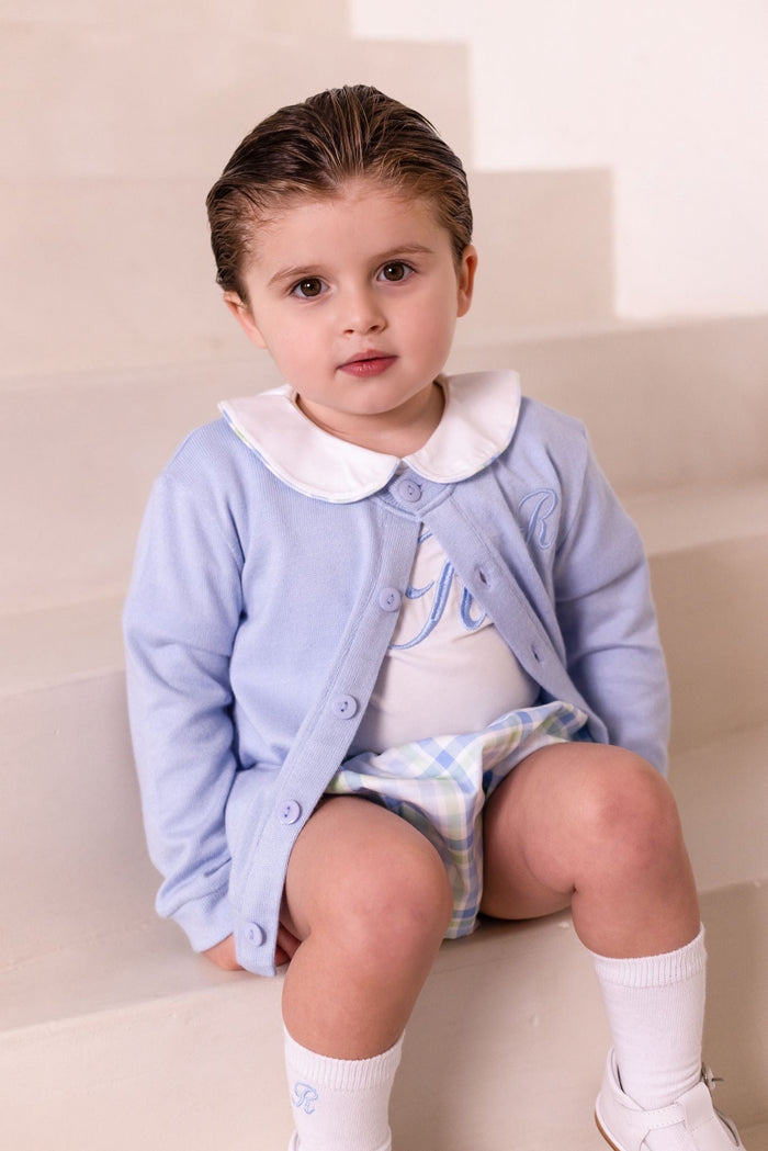 Boys Blue Personalised Cardigan