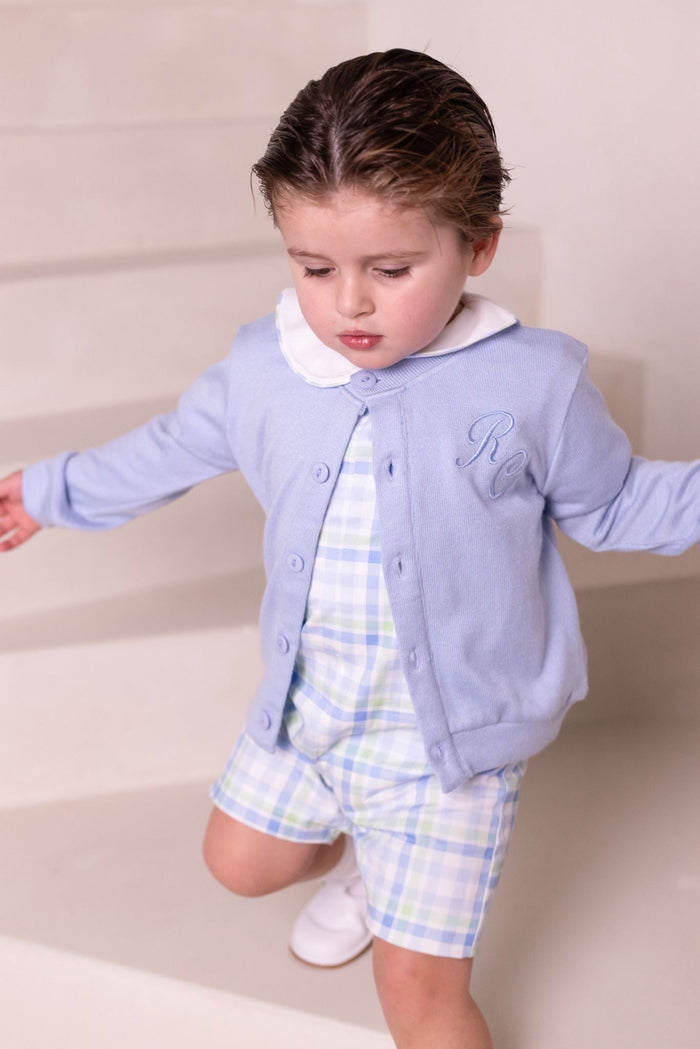 Boys Blue Personalised Cardigan