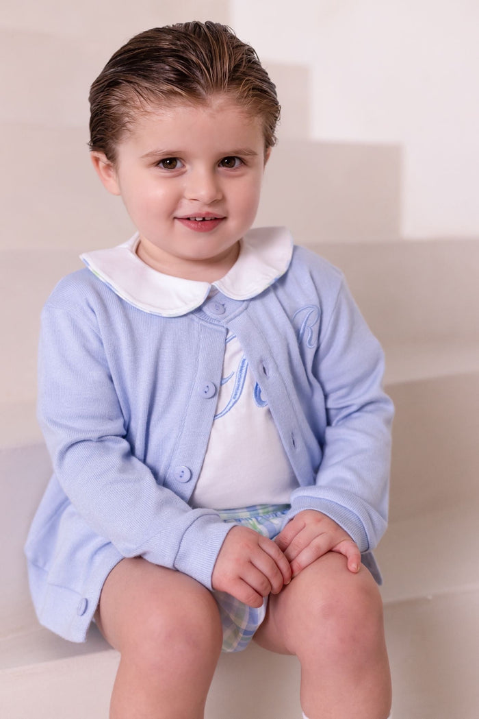 Boys Blue Personalised Cardigan