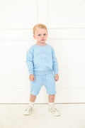 Boys Blue Personalised Est Sweater and Short Set