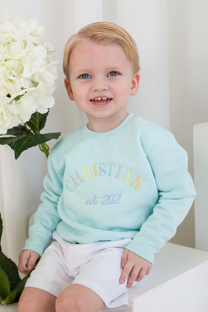 Boys Blue Personalised Est Sweater