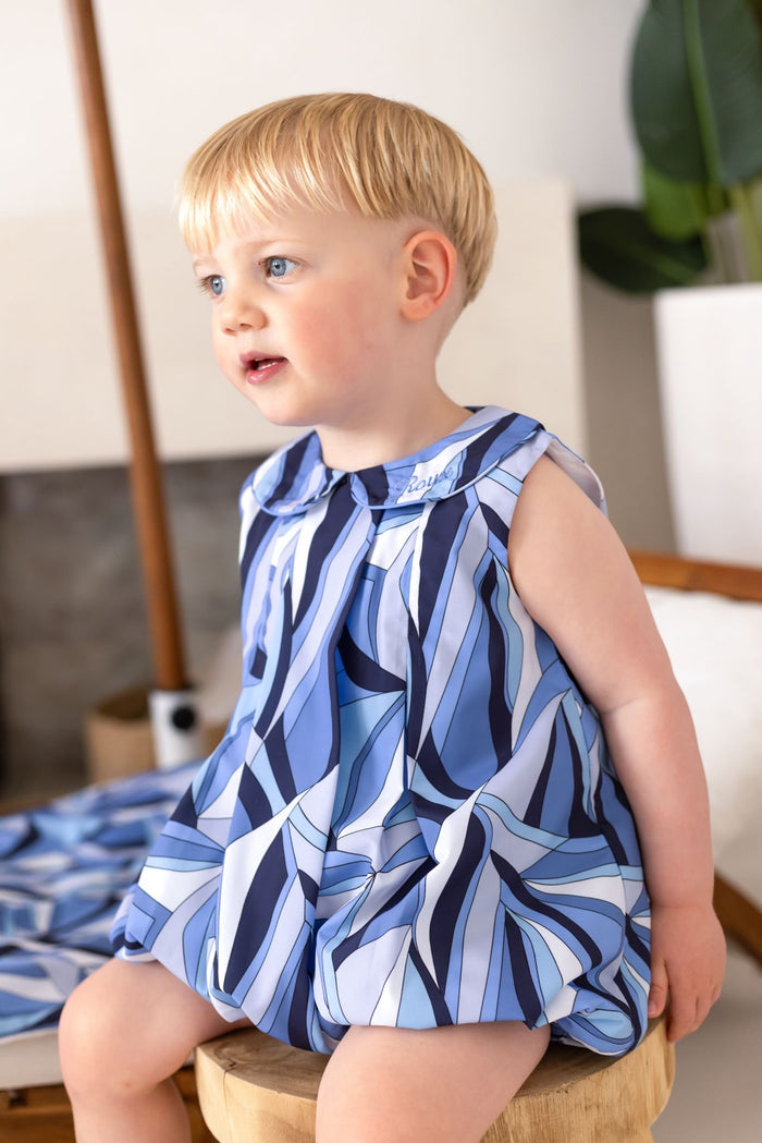 Boys Blue Personalised Riviera Muse Romper