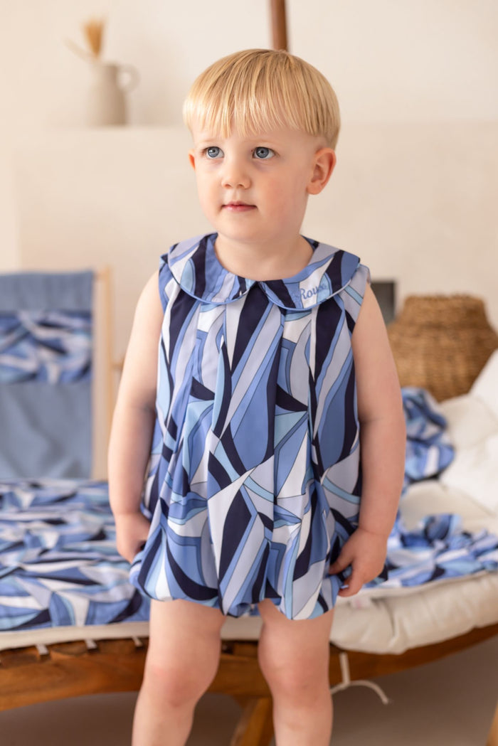 Boys Blue Personalised Riviera Muse Romper