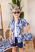 Boys Blue Personalised Riviera Muse Shirt and Short Set