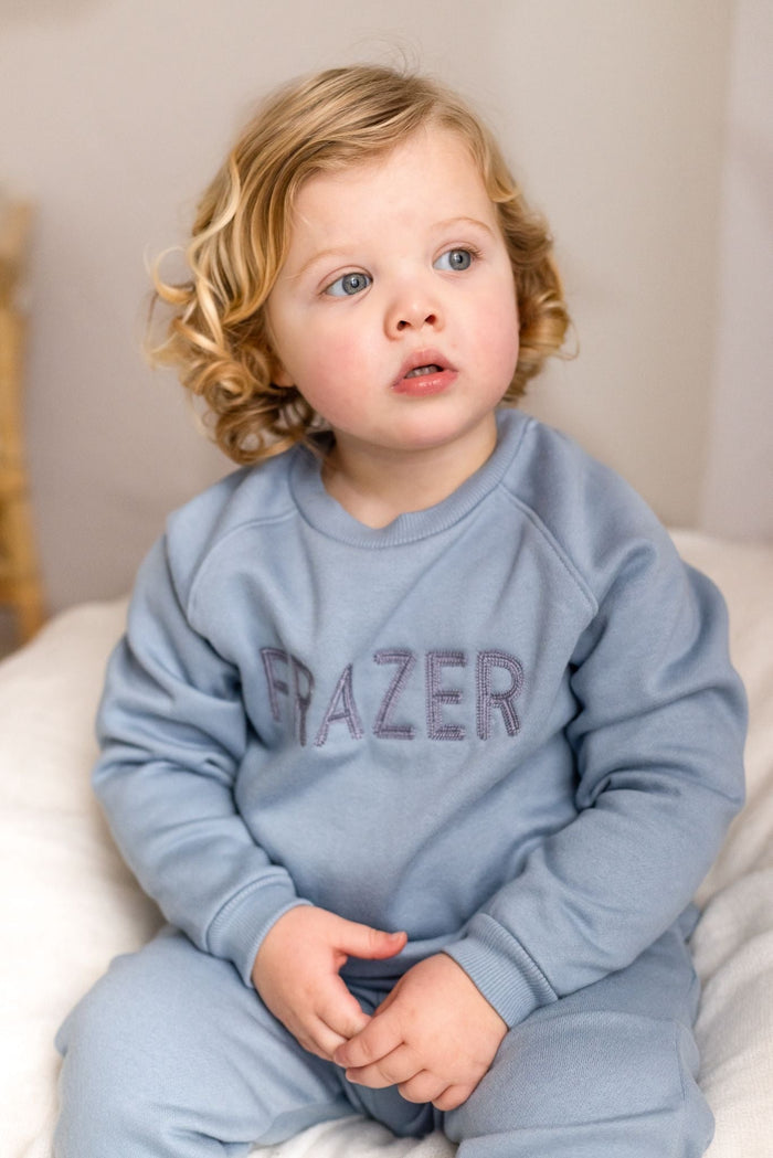 Boys Blue Personalised Soft Fleece Loungewear