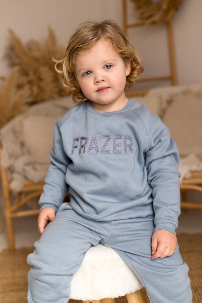 Boys Blue Personalised Soft Fleece Loungewear