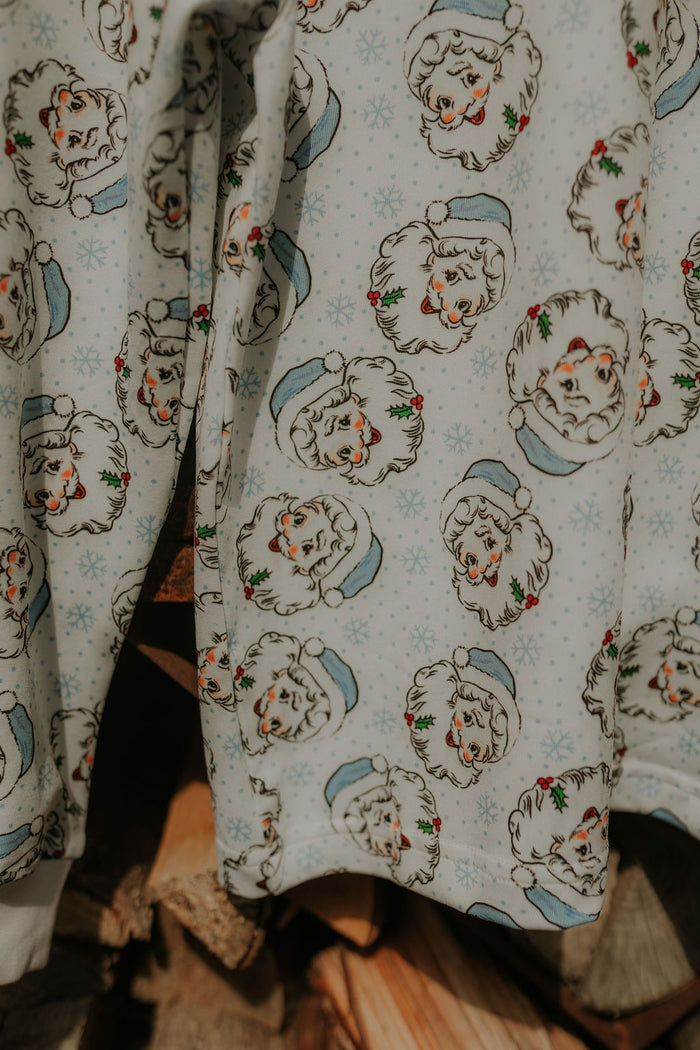 Boys Blue Santa Print Pyjamas