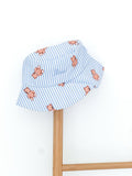 Boys Blue Stripe Teddy Bear Bucket Hat