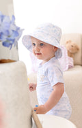 Boys Blue Toile Bucket Hat