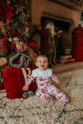 Boys Burgundy Teddy Toile Babygrow