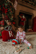 Boys Burgundy Teddy Toile Pyjamas