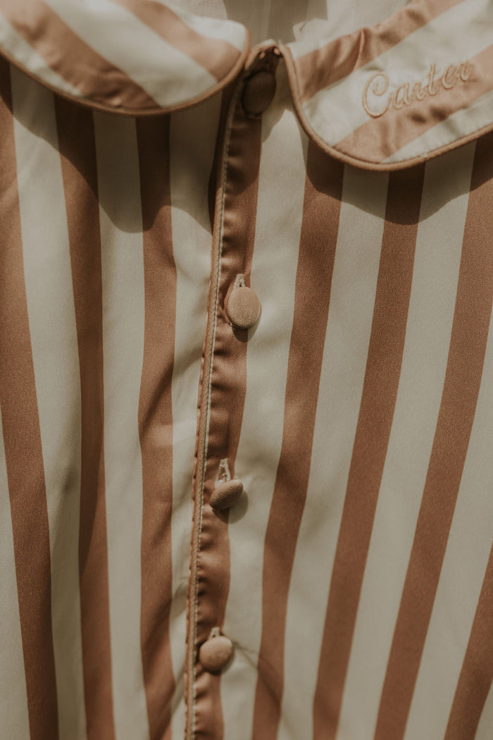 Boys Cream Stripe Pearl Pyjamas