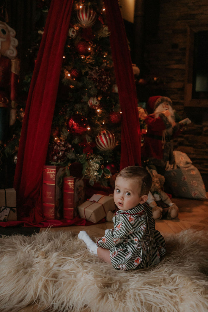 Boys Emerald Vintage Noelle Corduroy Romper