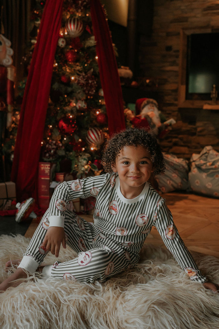 Boys Emerald Vintage Noelle Ribbed Pyjamas