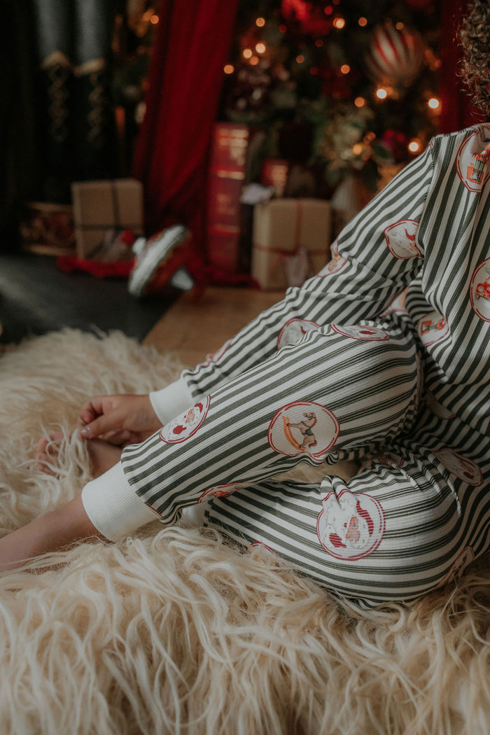 Boys Emerald Vintage Noelle Ribbed Pyjamas
