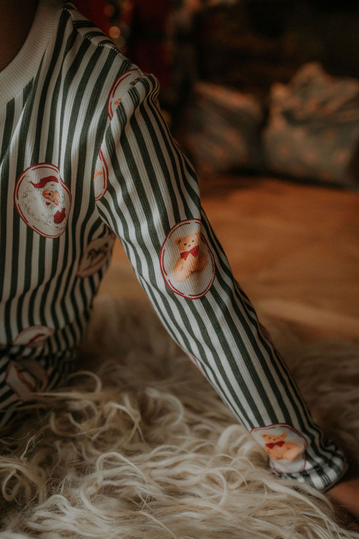 Boys Emerald Vintage Noelle Ribbed Pyjamas