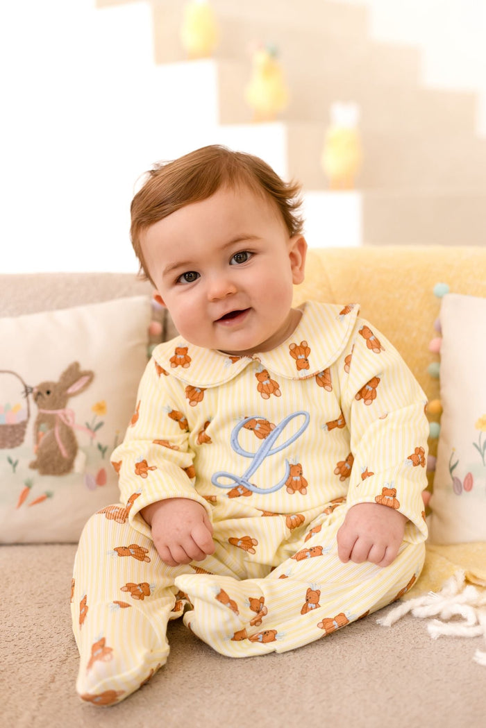 Boys Lemon Roux Bear Babygrow