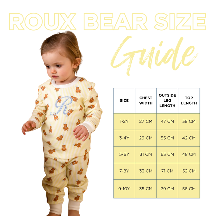 Boys Lemon Roux Bear Pyjamas