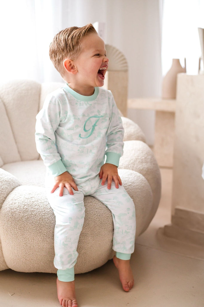 Boys Mint Toile Pyjamas