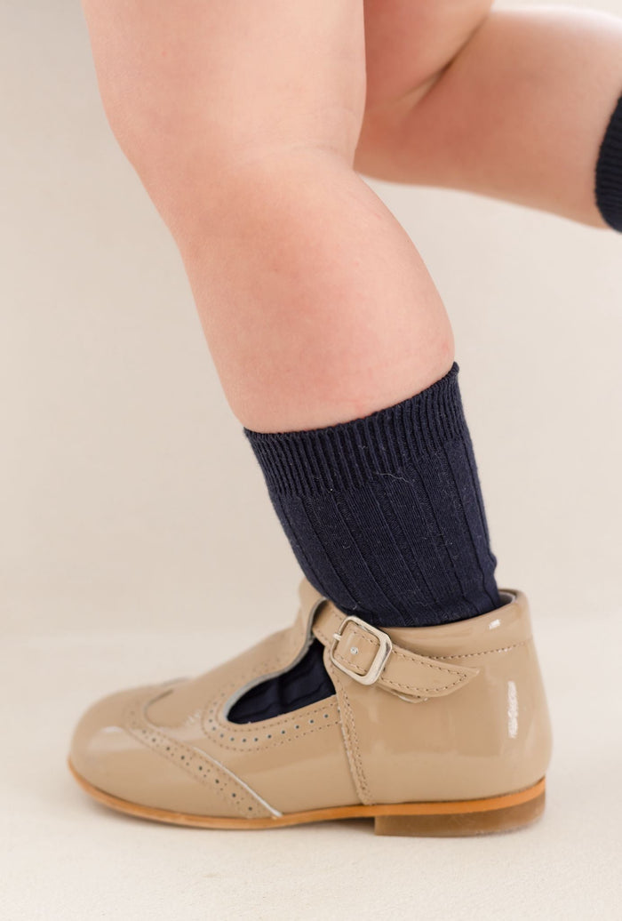 Boys Navy Ribbed Condor Socks