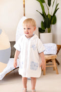 Boys Personalised Beach Bebé Towelling Coverup