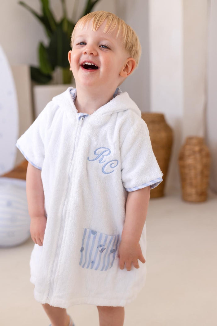 Boys Personalised Beach Bebé Towelling Coverup