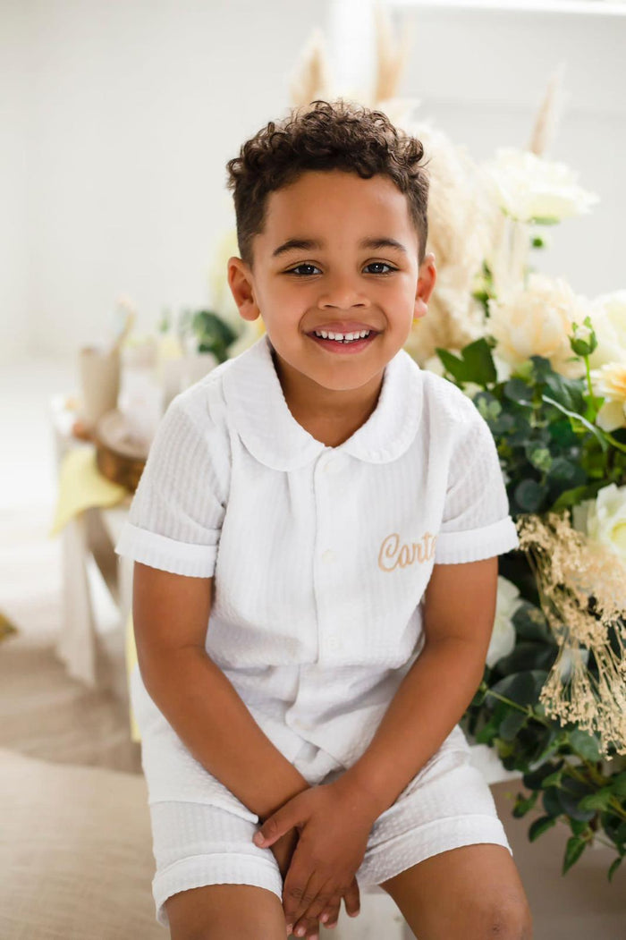 Boys Personalised Sweet Dreams Pyjamas - Short Sleeve and Leg