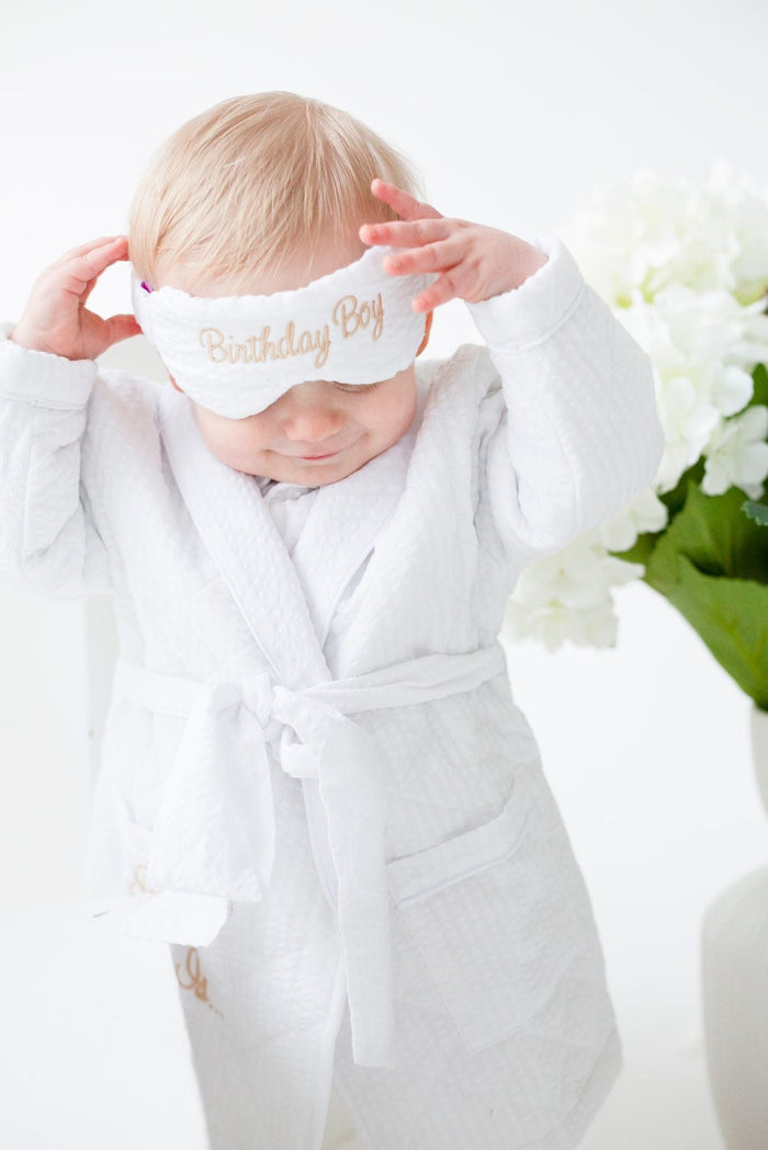 Boys Personalised Sweet Dreams Seersucker Eyemask