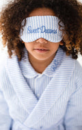 Boys Personalised Sweet Dreams Seersucker Eyemask