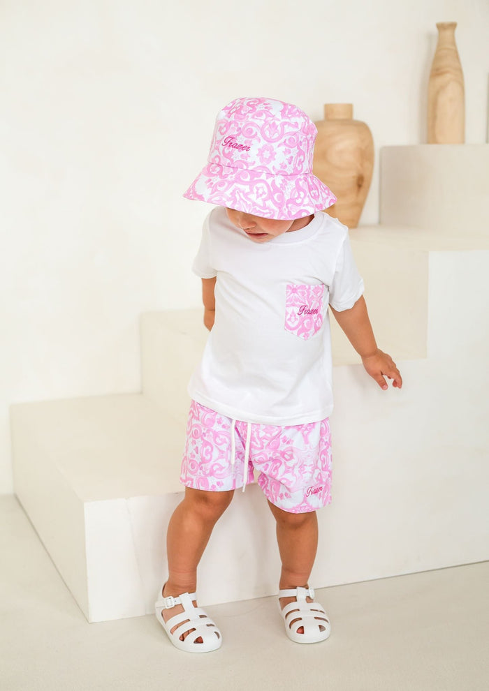 Boys Pink Capri Bucket Hat