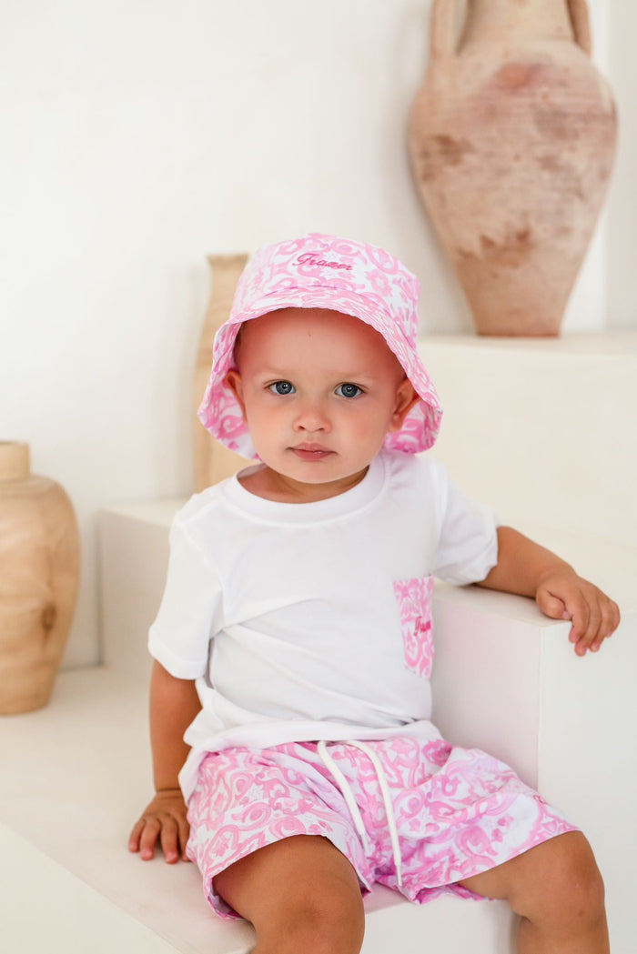 Boys Pink Capri Bucket Hat