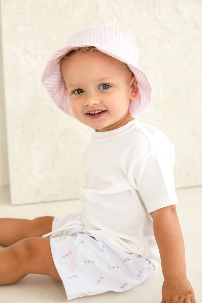 Boys Pink Ditsy Swimshorts