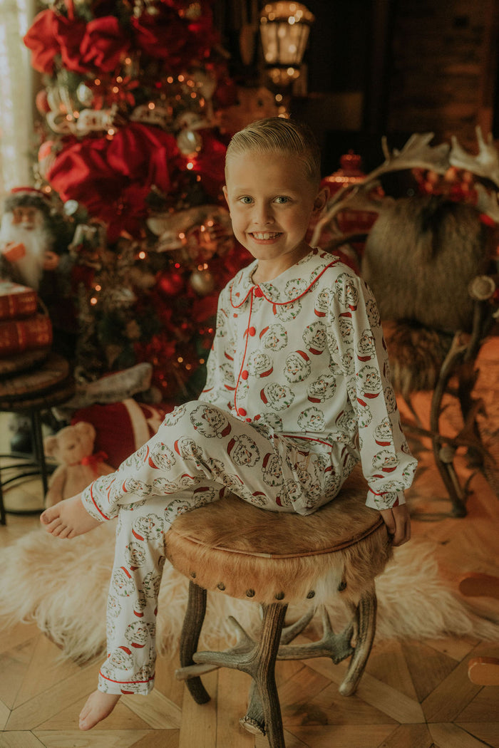 Boys Red Santa Print Pyjamas