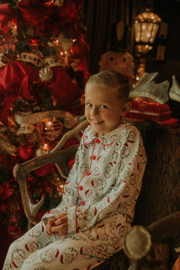 Boys Red Santa Print Pyjamas