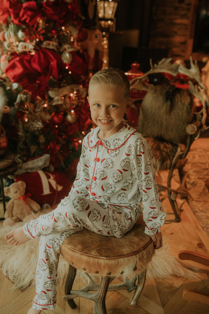 Boys Red Santa Print Pyjamas