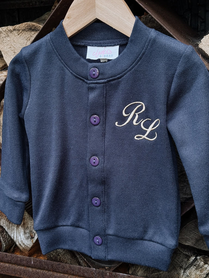 Boys Royal Navy Personalised Cardigan