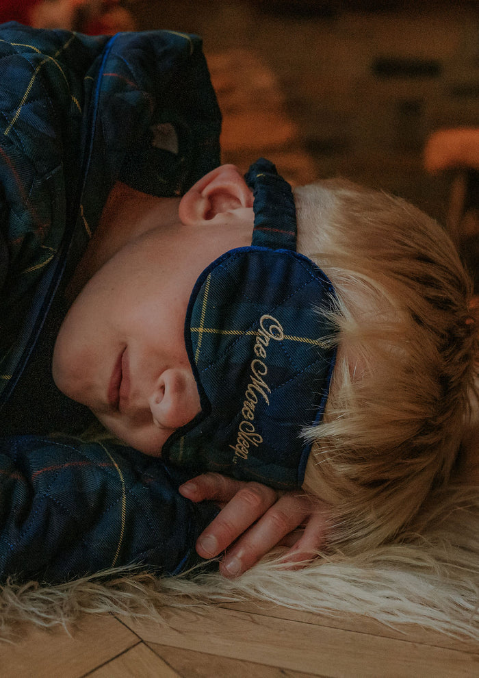 Boys Royal Navy Tartan One More Sleep Eyemask