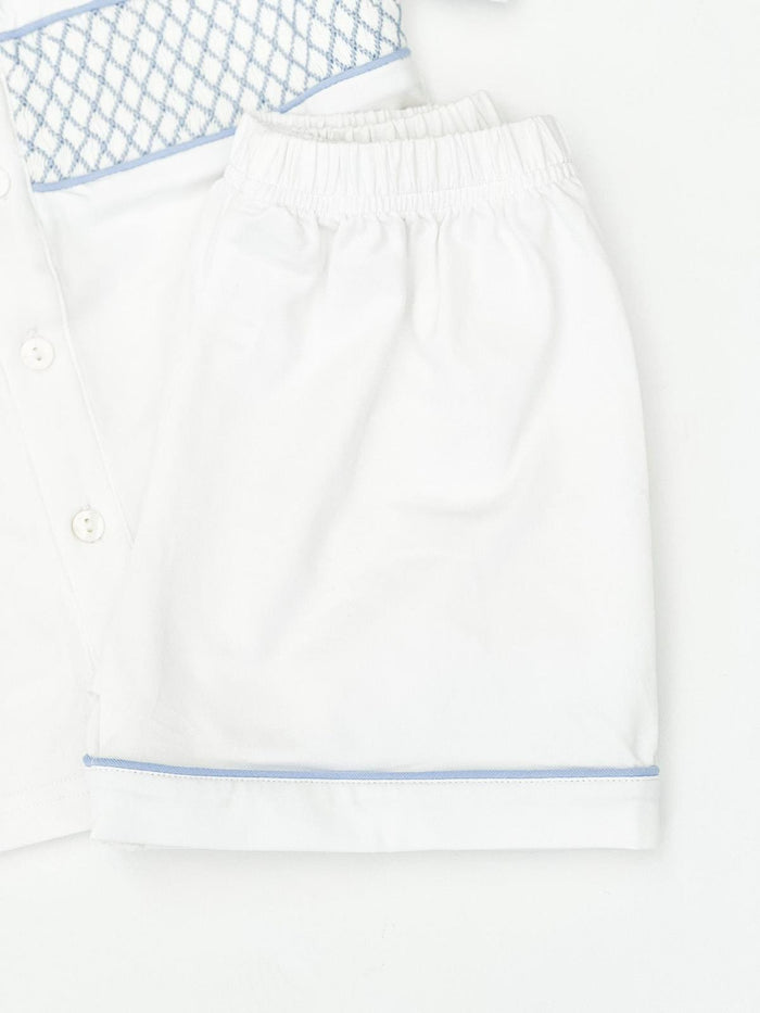 Boys Smocked Pyjamas - Short Sleeve And Leg
